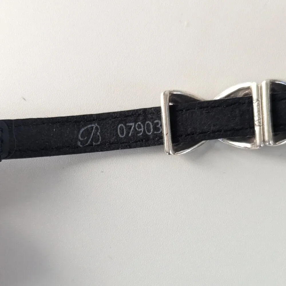Brighton Black Kriss Kross Etched Bandit Bracelet Leather Adjustable Buckle